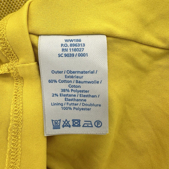 Boden Riva Jacquard Shift Dress Size 6 Tall Yellow 3/4 Sleeve Retro Mod Twee - Picture 9 of 11